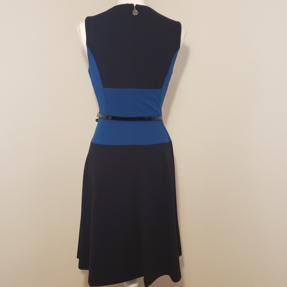 NWT Tommy Hilfiger Blue & Black Sleeveless Dress 4 - Picture 3 of 8